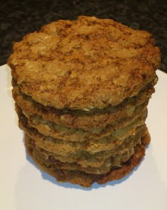 Oaty biscuit stack