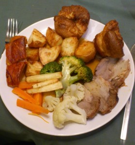 Roast dinner on Yorkshire Pudding Day