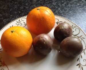 Passion fruit and orange